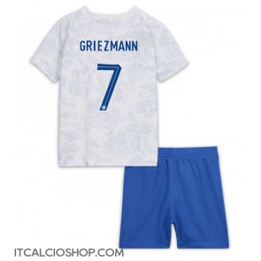 Francia Antoine Griezmann #7 Seconda Maglia Bambino Mondiali 2022 Manica Corta (+ Pantaloni corti)